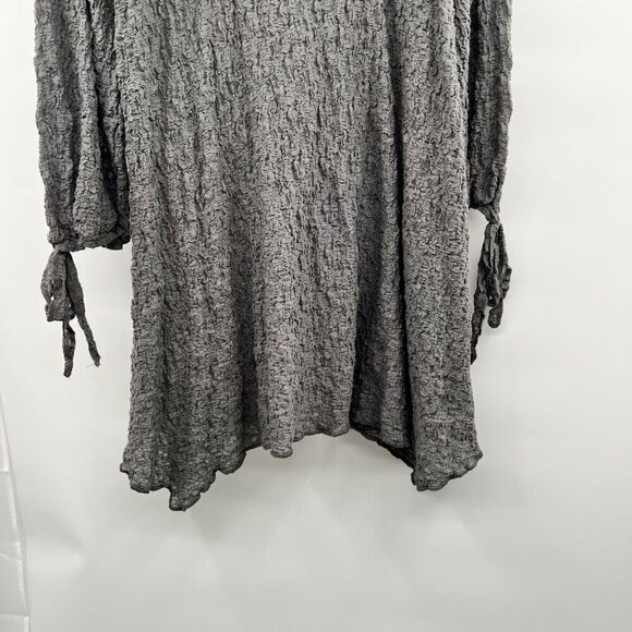 Ladie B'z Long Tie Sleeve Gray Lace Shift Dress Women's Size Large Bow - Picture 7 of 8